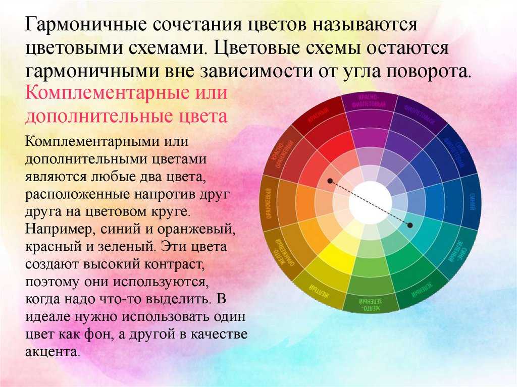 Цветовой круг, дополнительные цвета и их контраст в живописи
