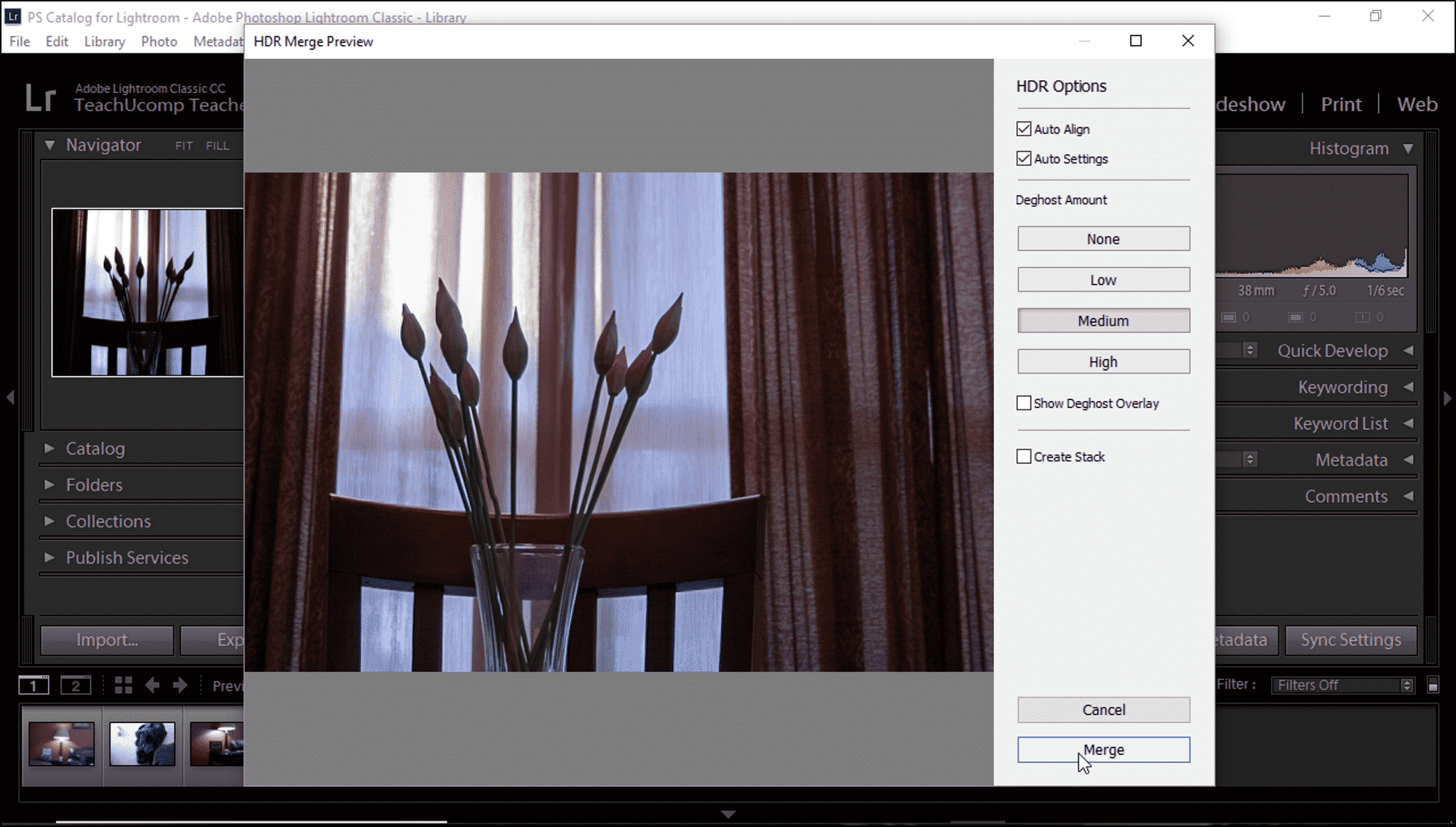 Как создать hdr-изображение в lightroom с помощью photo merge hdr