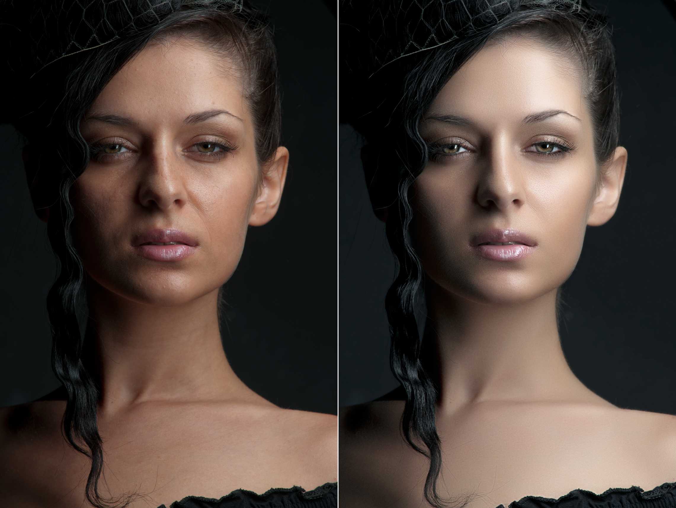 Ретушь женского портрета по технике dodge&burn: метод кривых / съёмка для начинающих / уроки фотографии