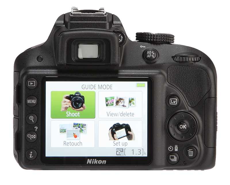 Nikon d3300: 
      меню настройки