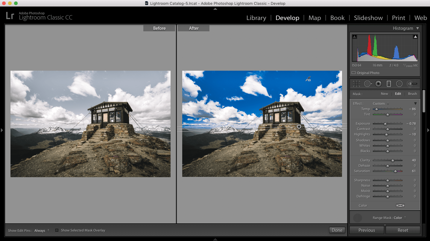 How to use the hdr panorama photo merge in lightroom classic cc